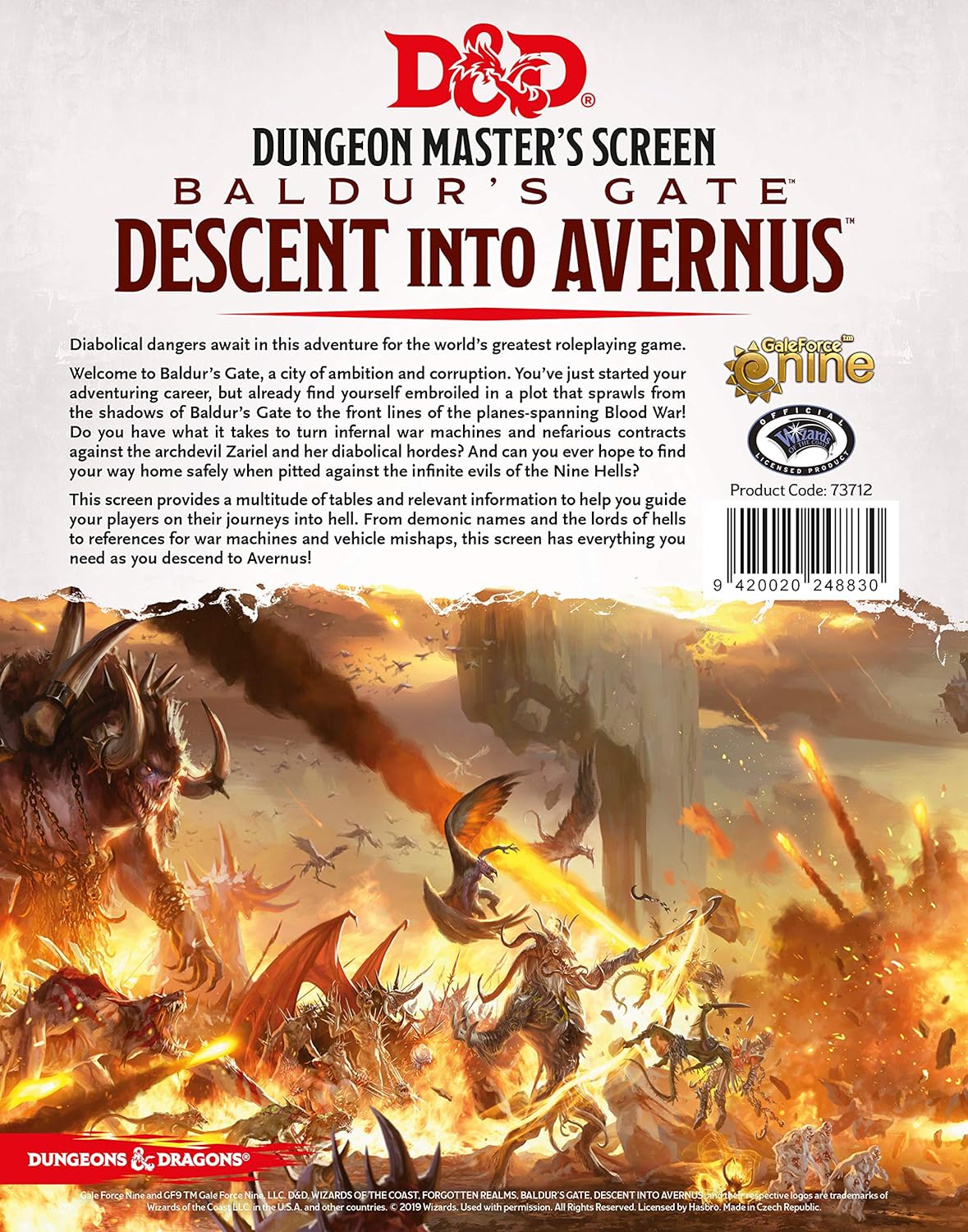 Dungeon Master's Screen: Baldur's Gate : Descent into Avernus