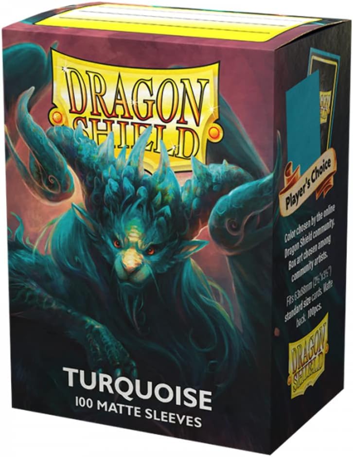 Dragon Shields: Matte Turquoise Card Sleeves (pack of 100) WarWizardGames Dragon Shields: Matte Turquoise Card Sleeves (pack of 100) WarWizardGames