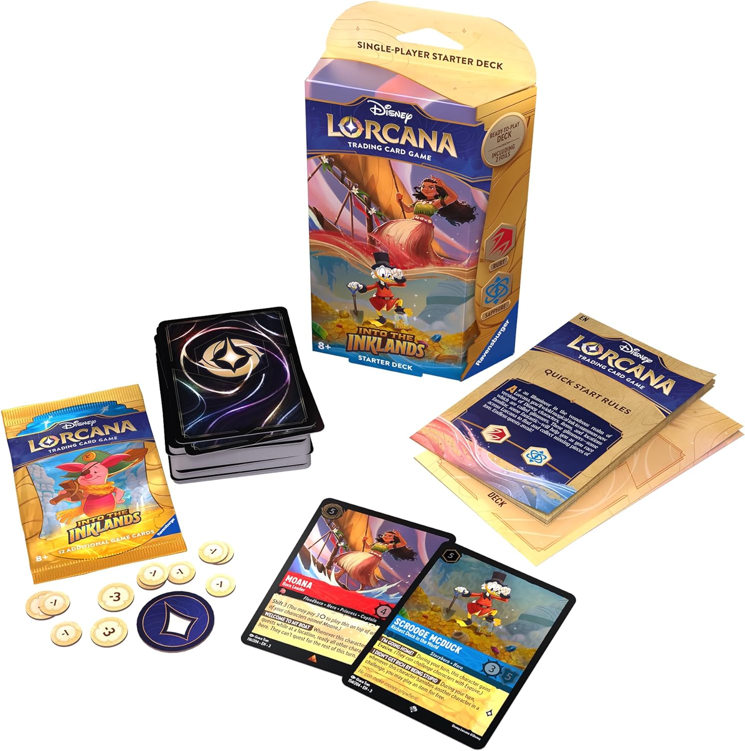 Lorcana: Into the Inklands (Moana & Scrooge McDuck) Starter Deck WarWizardGames Lorcana: Into the Inklands (Moana & Scrooge McDuck) Starter Deck WarWizardGames
