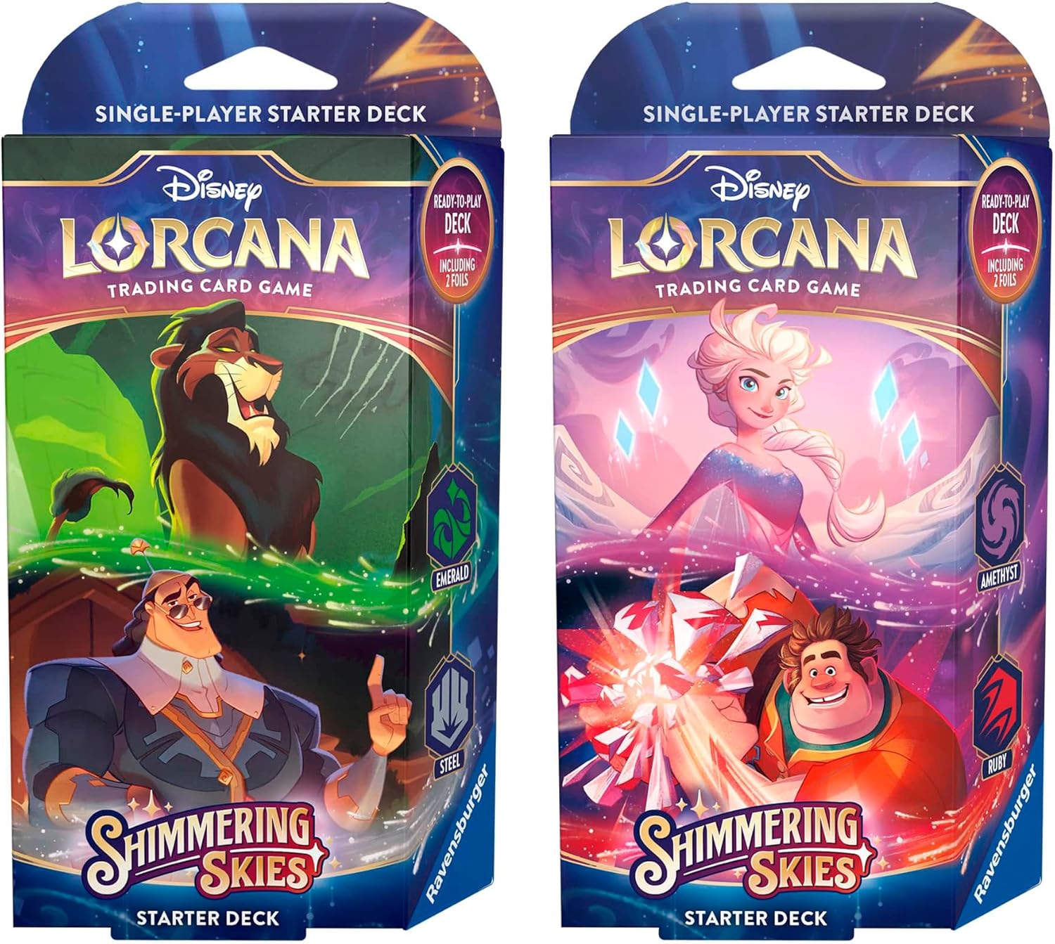 Lorcana Shimmering Skies Starter Deck (one deck: Elsa cover) WarWizardGames Lorcana Shimmering Skies Starter Deck (one deck: Elsa cover) WarWizardGames