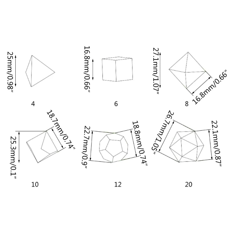 Glowing Polyhedral 7pcs Set Luminous-RPG-Dice Set,Light Up DND-Dice Set for Dungeons-and-Dragons RPG-Table-Games Glowing LED Dic