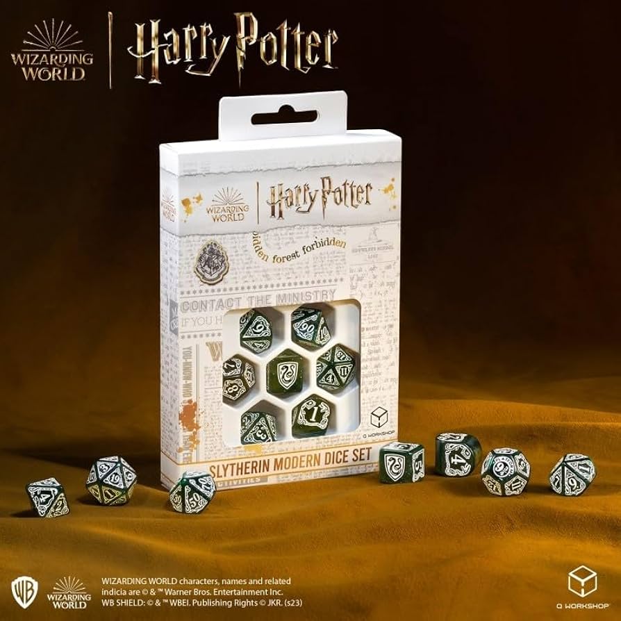 Harry Potter Dice: Slytherin Modern Dice Set