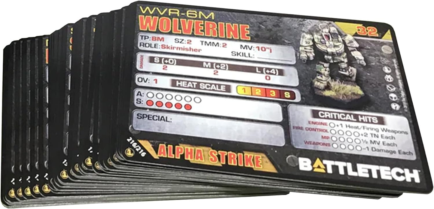 Alpha Strike Battle Tech: Succession War Cards