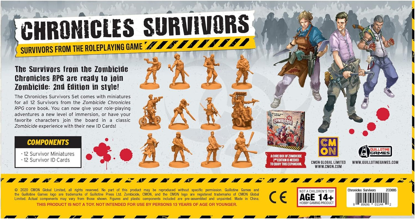 Zombicide 2d ed. Chronicles Survivors: 12 Survivor Miniatures