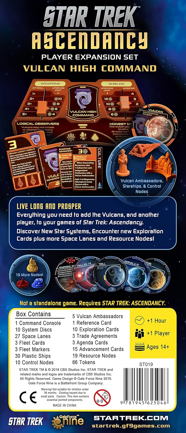 Star Trek Ascendancy Vulcan High Command - expansion