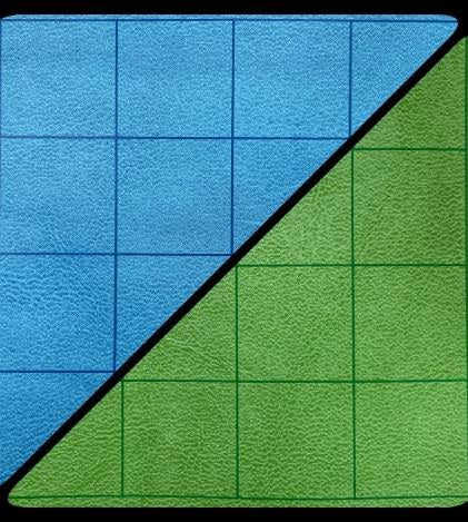 Battlemat: Two-color Vinyl Game Mat (blue/green)