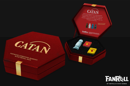 Catan: Opalite Premium Gemstone Robbers with Metal Dice